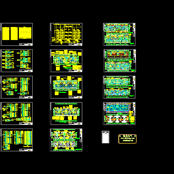 扬州一份19层住宅楼强电CAD施工图纸(框架结构)