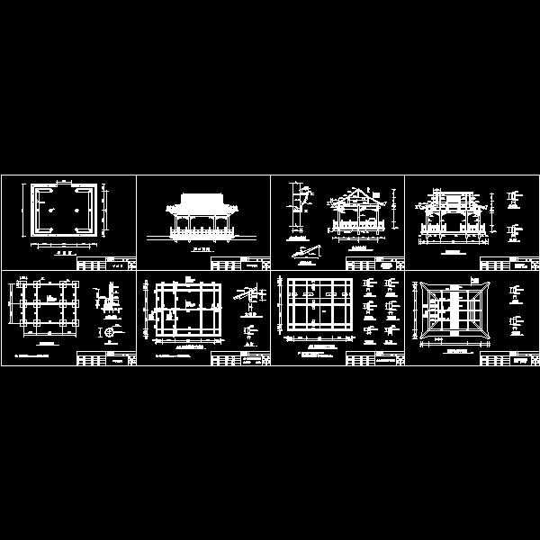 水榭设计方案施工CAD图纸(基础平面图)(dwg)