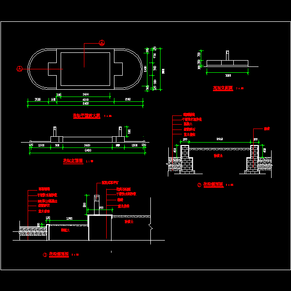花坛立面图 - 1