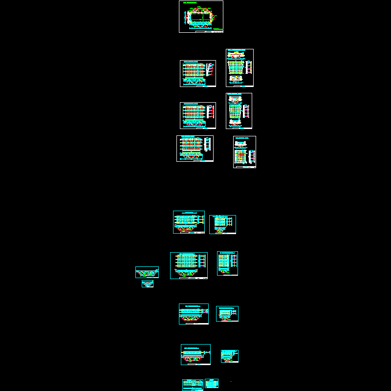 5000X2400截面墩身模板设计CAD图纸(dwg)