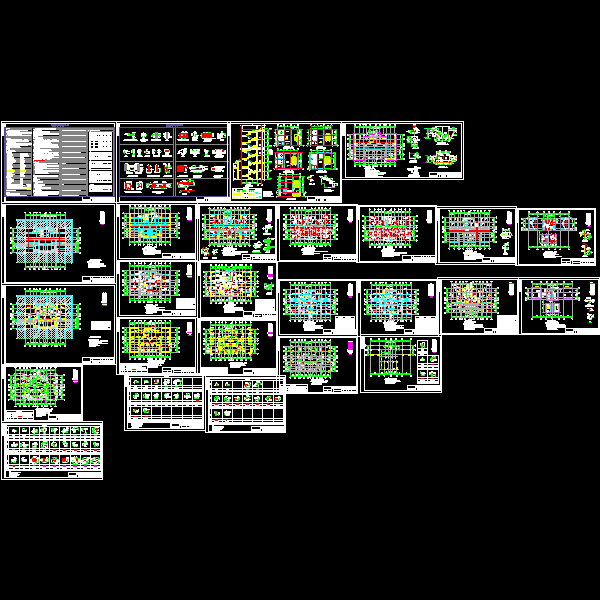 18层剪力墙高层住宅结构CAD施工大样图(dwg)(7度抗震)(乙级筏形基础)