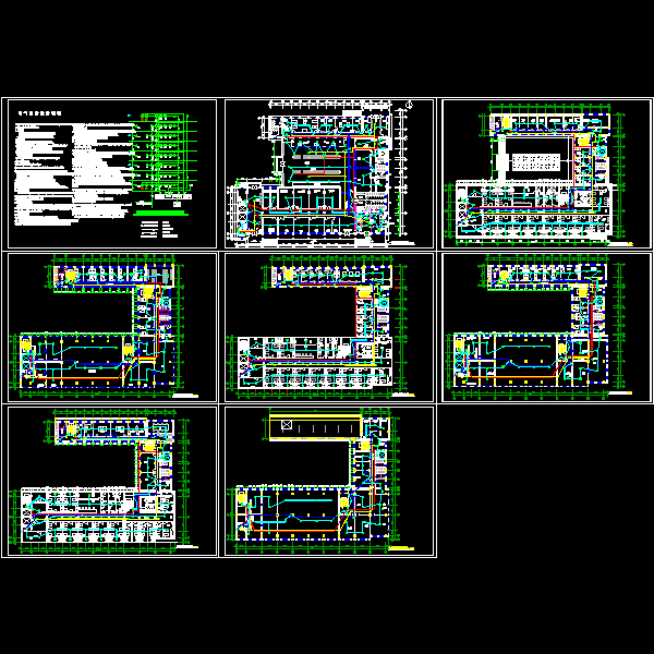 同仁堂病房楼消防CAD施工图纸(dwg)