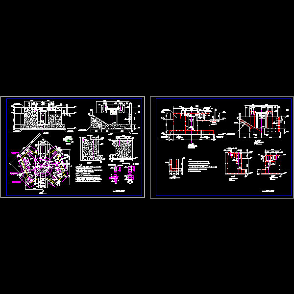 高炉基础结构CAD图纸(dwg)