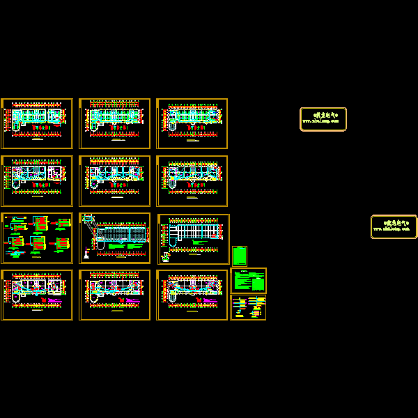 多层幼儿园电施CAD施工图纸14张(防雷接地系统)(dwg)