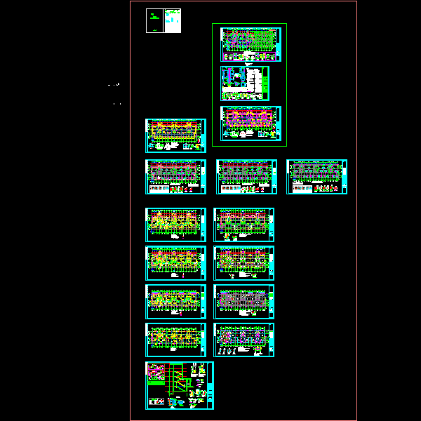 地上11层剪力墙结构住宅楼结构CAD施工图纸（地下1层）(dwg)