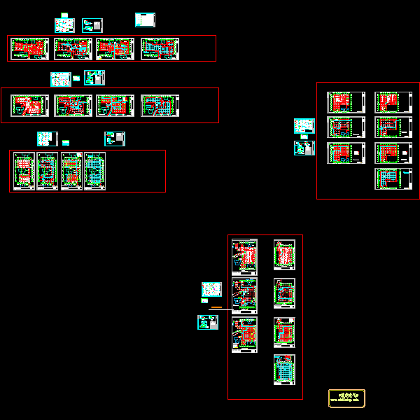 大型住宅小区地下室工程电气CAD施工图纸42张(火灾自动报警系统)(TN-C-S)