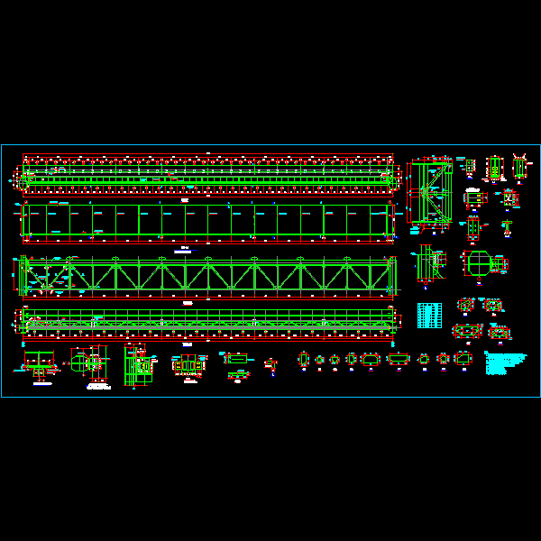一份吊车梁节点构造详细设计CAD图纸(30米)（一）