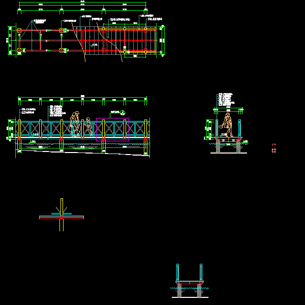 2米宽平桥施工CAD详大样图(dwg)