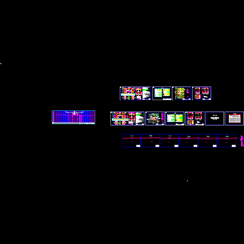 跨线公路桥设计CAD图纸(总布置图)(dwg)