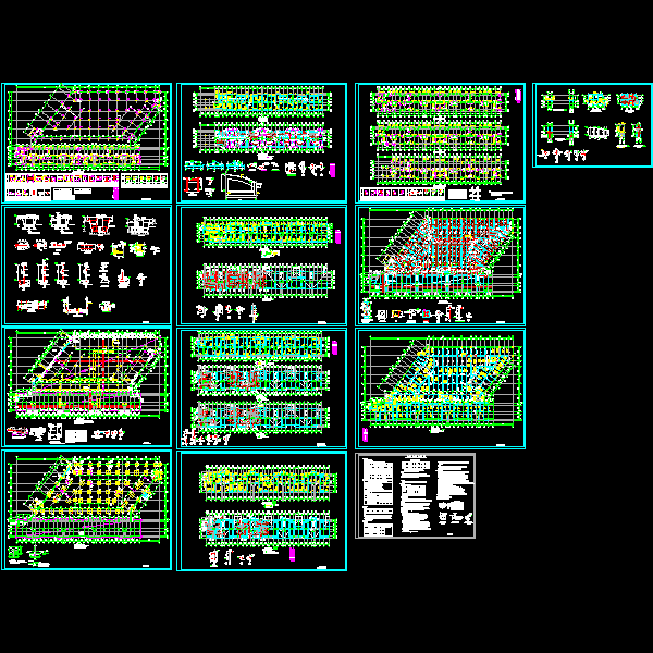 下1层地上12层短肢剪力墙结构设计CAD施工图纸(dwg)(7度抗震)