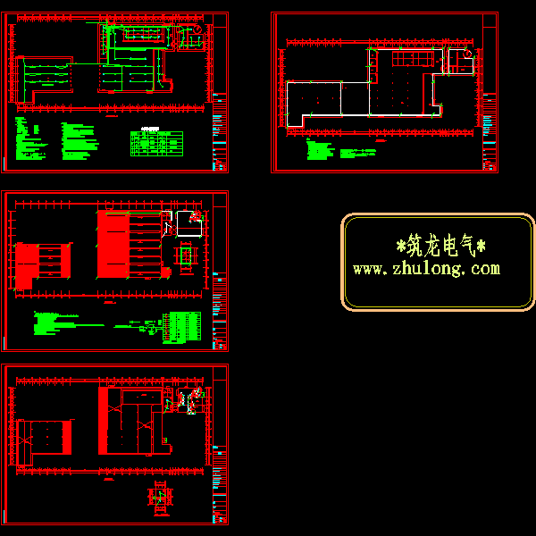 混凝土砌块生产线强电CAD施工图纸