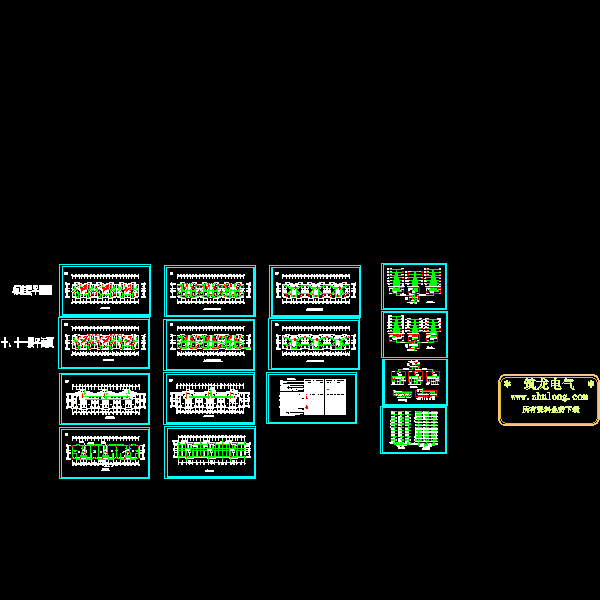 11层住宅楼电气CAD施工图纸(钢筋混凝土结构)