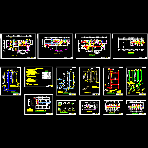 一份高层综合楼给排水设计CAD图纸