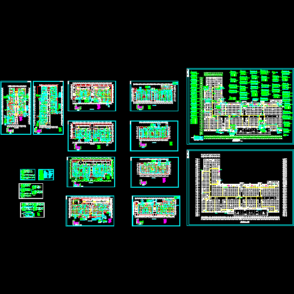 国内17万平米大型商场消防CAD施工图纸(联动控制系统)(dwg)