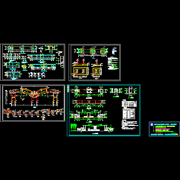 一份混凝土大门结构节点构造详细设计CAD图纸