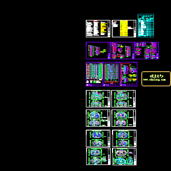 28层住宅楼电气CAD施工图纸(钢筋混凝土结构)(dwg格式)