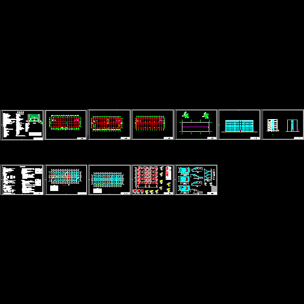 一份6层框架教学楼毕业设计方案（建筑、结构CAD图纸）