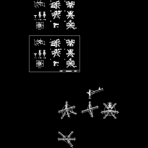 一份三支点式天窗架节点构造详细设计CAD图纸