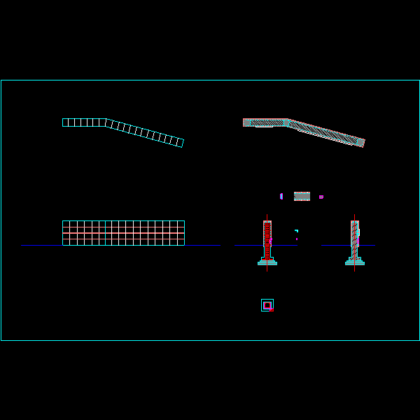 入口景墙CAD施工图纸(dwg)
