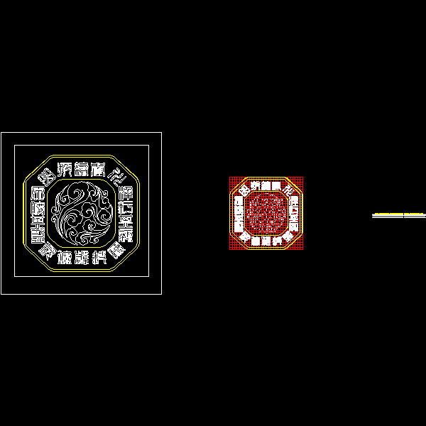 铜质浮雕施工CAD详大样图(dwg)