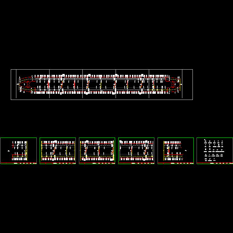 隧道设施桩号平面CAD图纸(dwg)