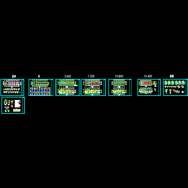 框架宿舍结构CAD施工图纸(dwg)(丙级桩基础)(二级结构安全)