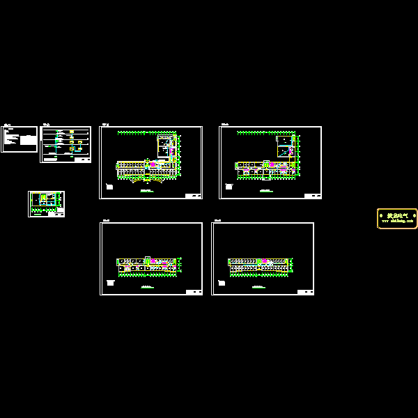 5层办公楼弱电CAD施工图纸
