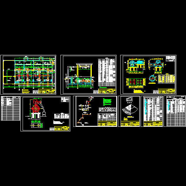 一份循环水泵房设计dwg格式CAD施工图纸