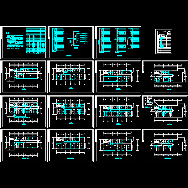 一份办公楼强弱电设计CAD图纸（总共20页图纸）