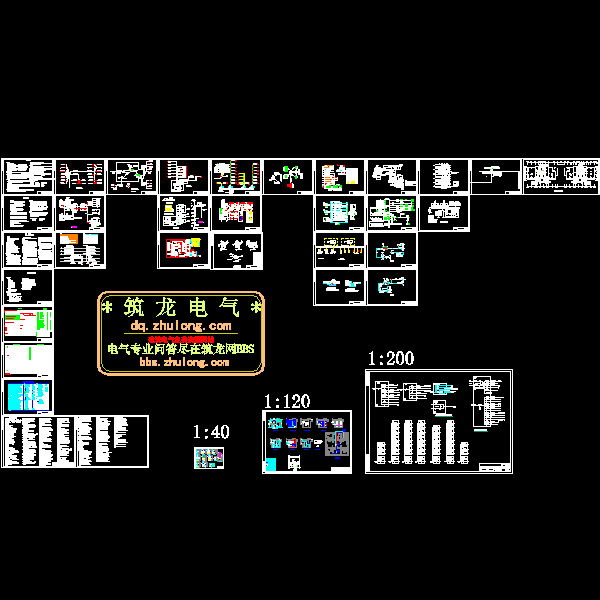 一份弱电系统图设计模板（总共35页CAD图纸）
