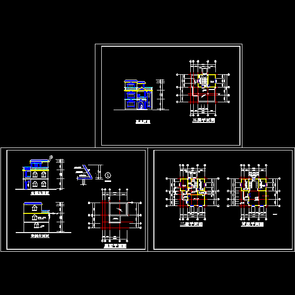 [CAD]别墅设计方案集-S型别墅