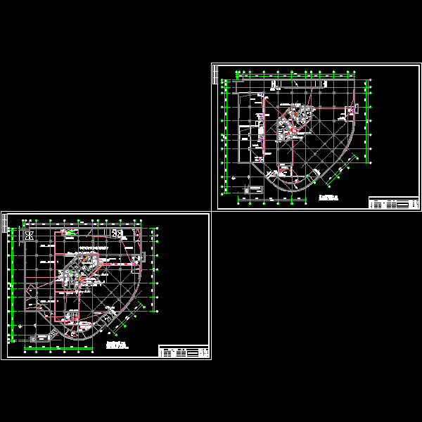 地下三、5层平面图纸(F10电CAD施工图纸-电力图纸)(dwg)