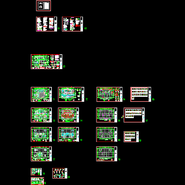 2层框架结构综合楼结构CAD施工图纸（2015）(dwg)(丙级独立基础)