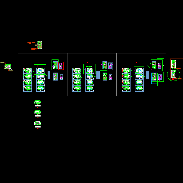 三栋地上3层框架结构住宅楼结构CAD施工大样图(dwg)(乙级桩基础)