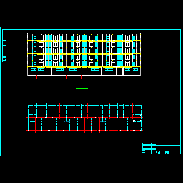 2-2剖面及顶层结构图.dwg