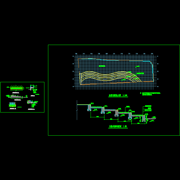 阶梯式绿地及花坛CAD详图纸(平面图)(dwg)