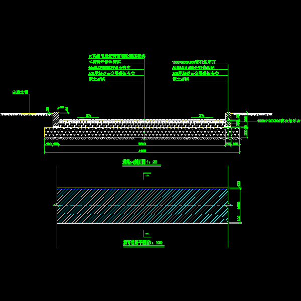 沥青路面CAD详图纸(dwg)