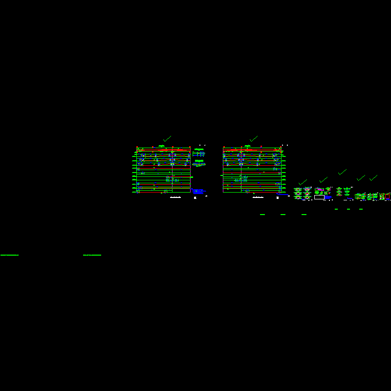 s03q364 b匝道桥 bl3联箱梁纵向预应力钢束布置图.dwg