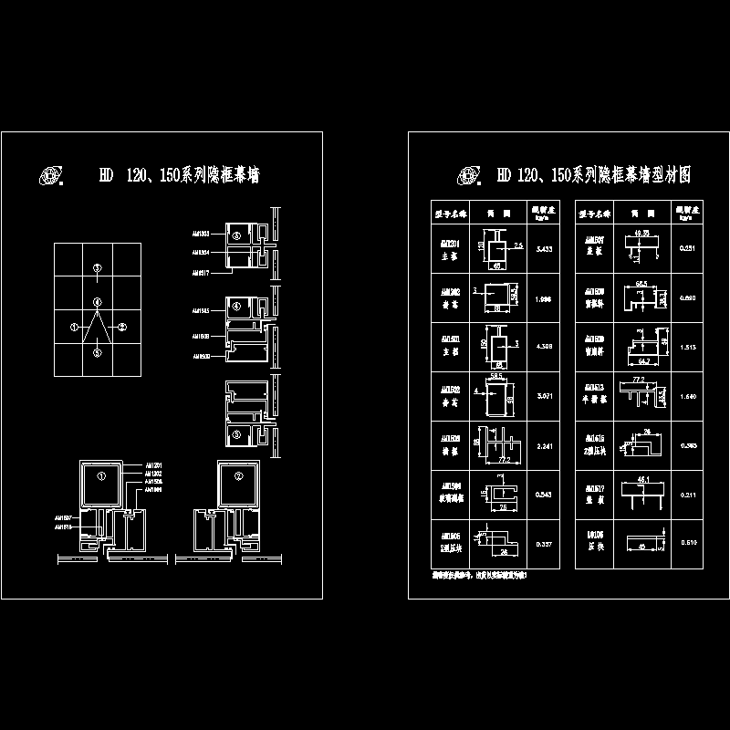 hd120、150隐框幕墙.dwg