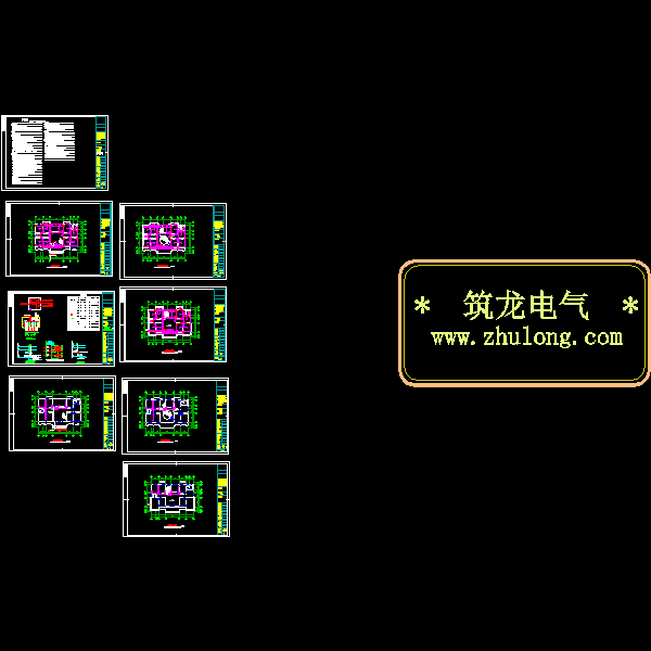 3层别墅电气CAD施工图纸