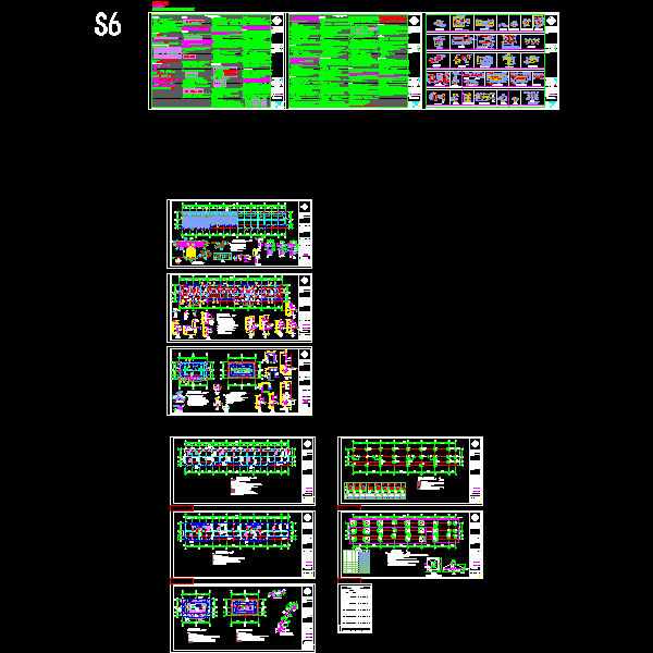 两层框架香榭里商铺结构CAD施工图纸(dwg)(7度抗震)(丙级独立基础)