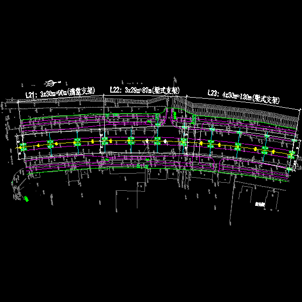 l21联、l22联、l23联箱梁及现状道路平面.dwg