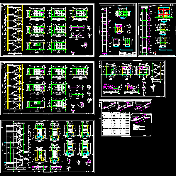 一份楼梯电梯节点构造详细设计CAD图纸表