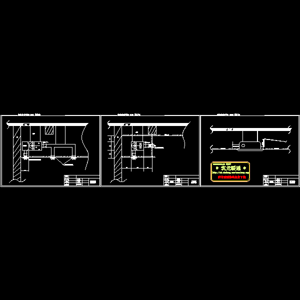 一份风机盘管及天花机安装示意CAD图纸