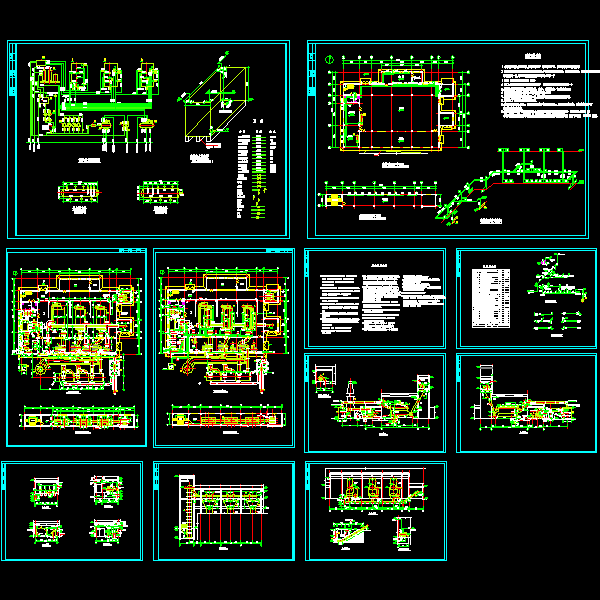 一份锅炉房给排水CAD施工图纸