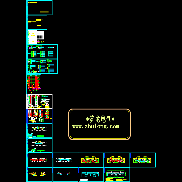 12层小区住宅楼电气CAD施工图纸(dwg格式)