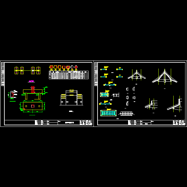一份古镇牌坊（一）结构图纸(基础CAD平面图)