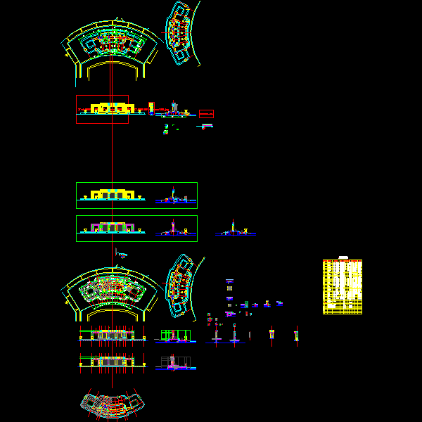 特色水帘景墙CAD施工大样图(dwg)