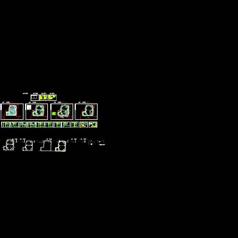 深基坑排桩加混凝土内支撑支护CAD施工大样图(dwg)