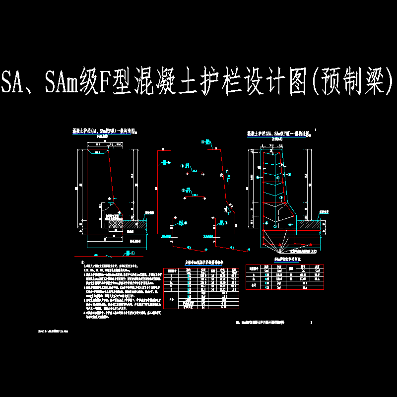 F型混凝土护栏 - 1